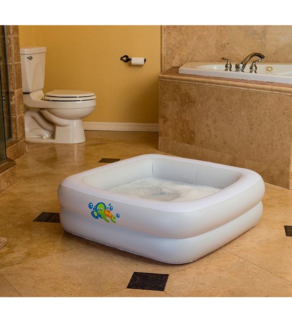 Piscina gonflabila BestWay, patrata, alba, 86 x 25 cm - Image 2