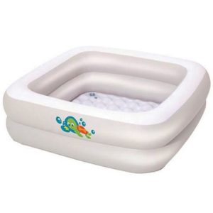 Piscina gonflabila BestWay, patrata, alba, 86 x 25 cm